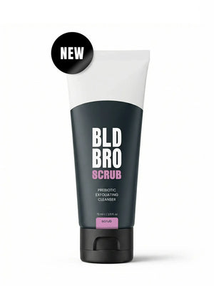 Tube of BLD BRO Scrub on a white background
