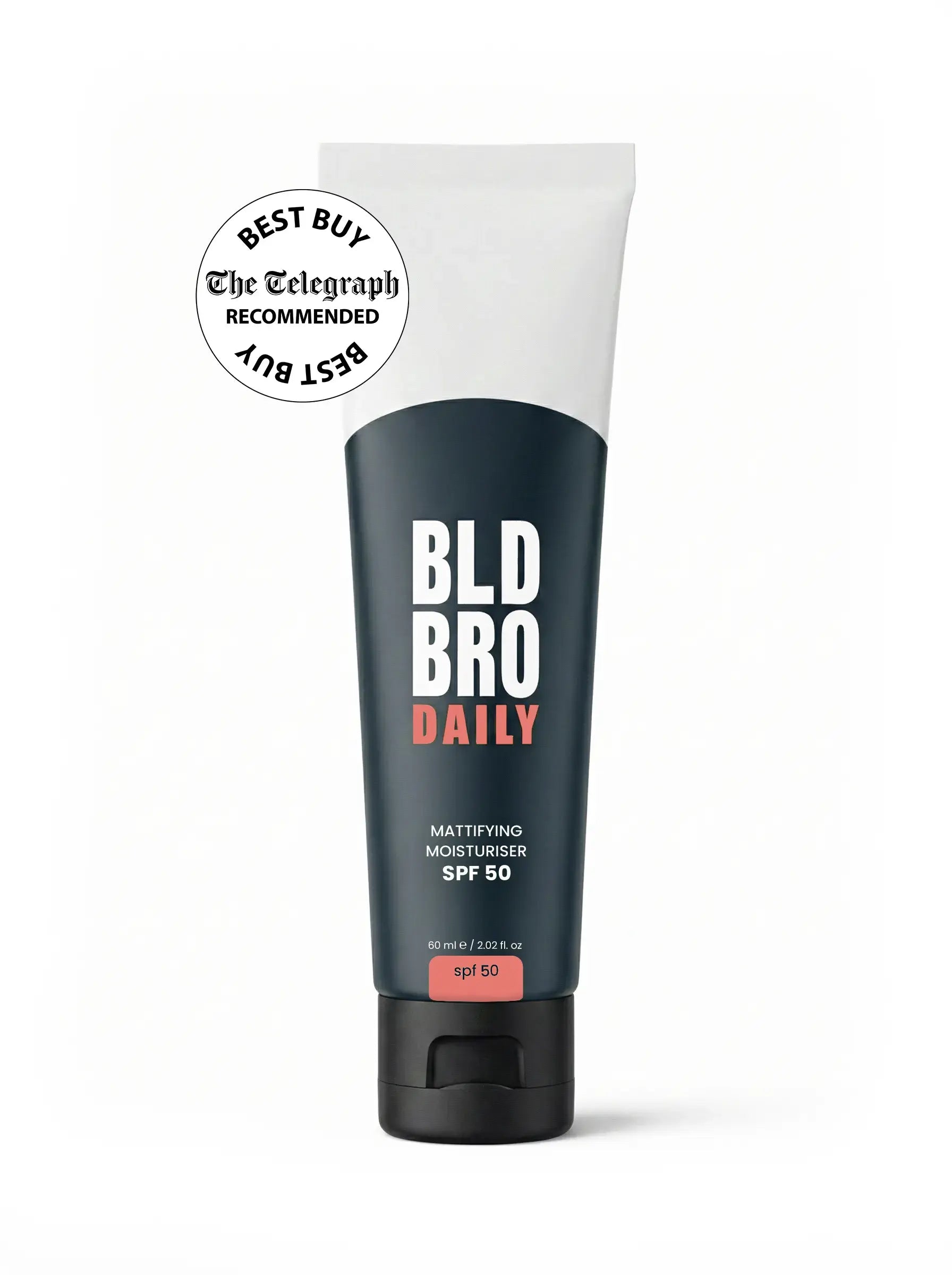 Tube of BLD BRO DAILY sunscreen with 'Best Buy' label on a white background