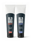 Two skincare products labeled 'BLD BRO DAILY' and 'BLD BRO NIGHT' on a white background.