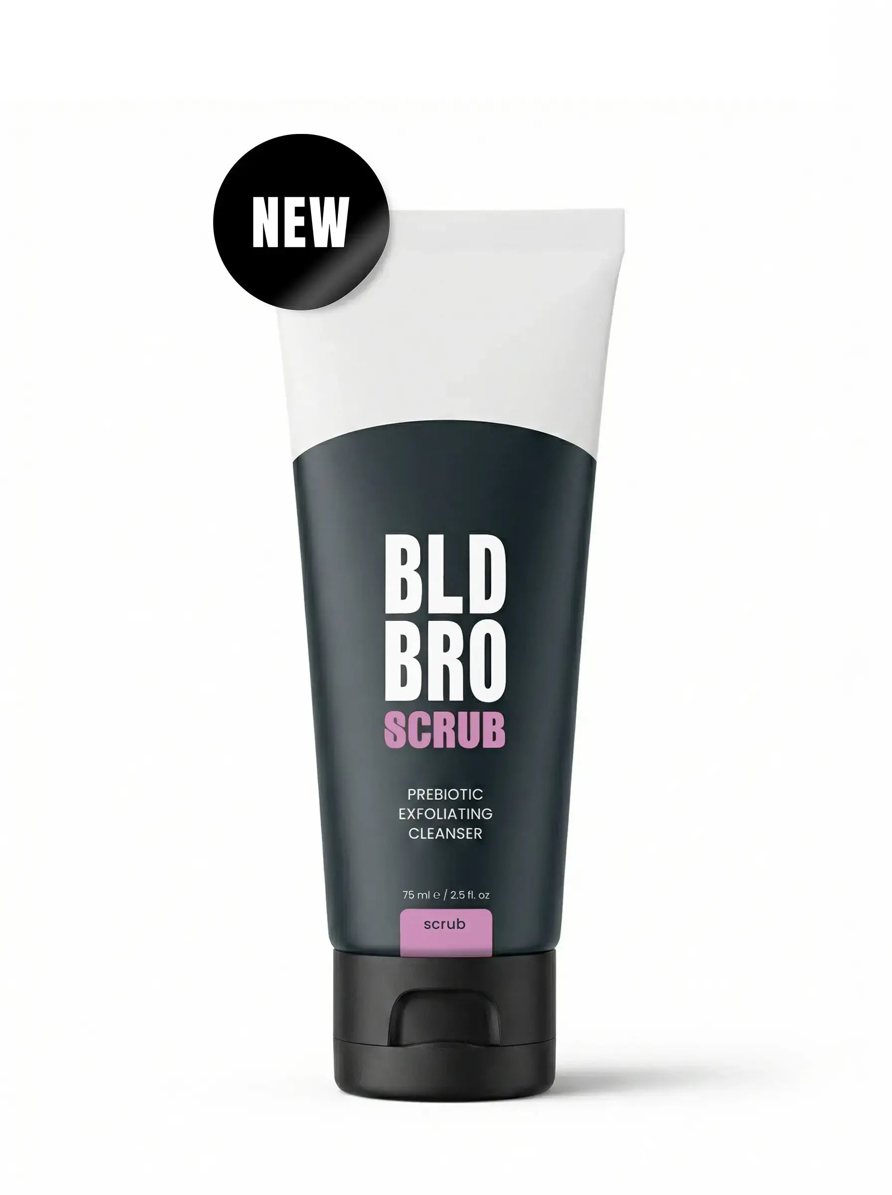 Tube of BLD BRO Scrub on a white background